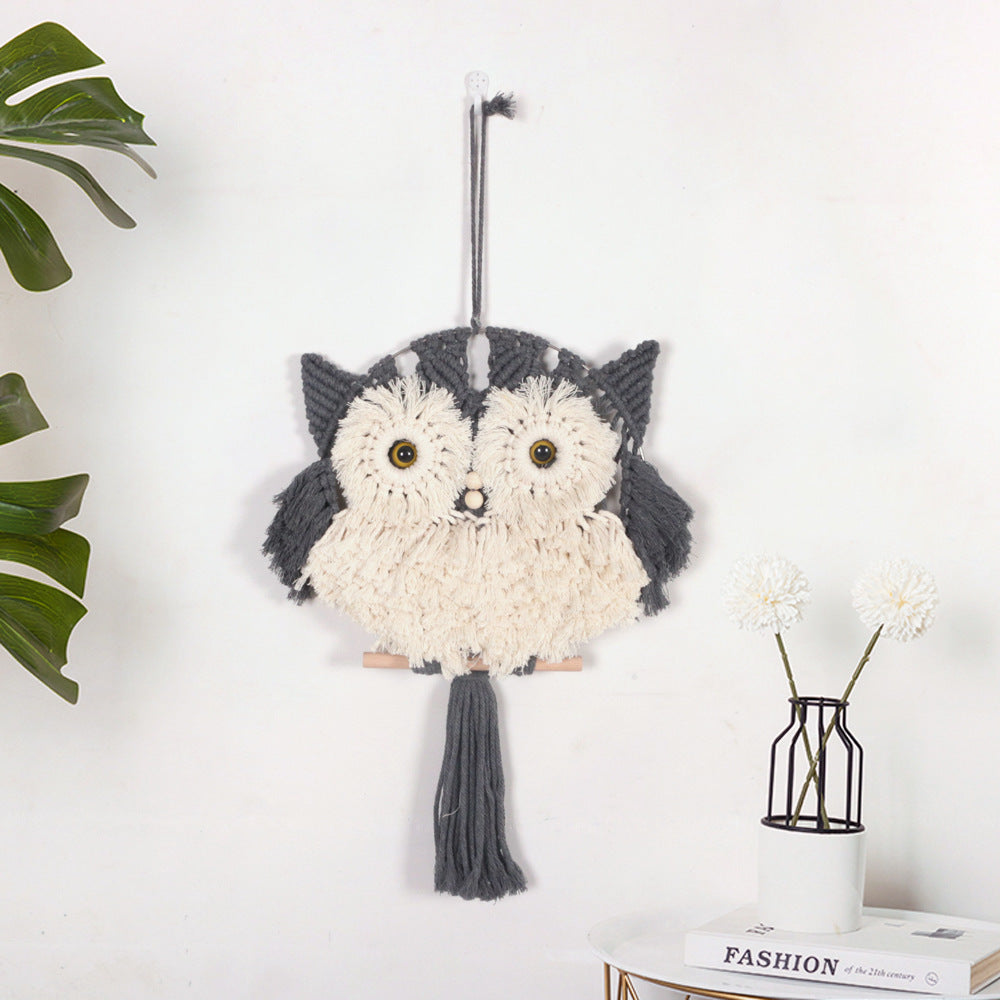 Hand-woven Tapestry Owl Ornament