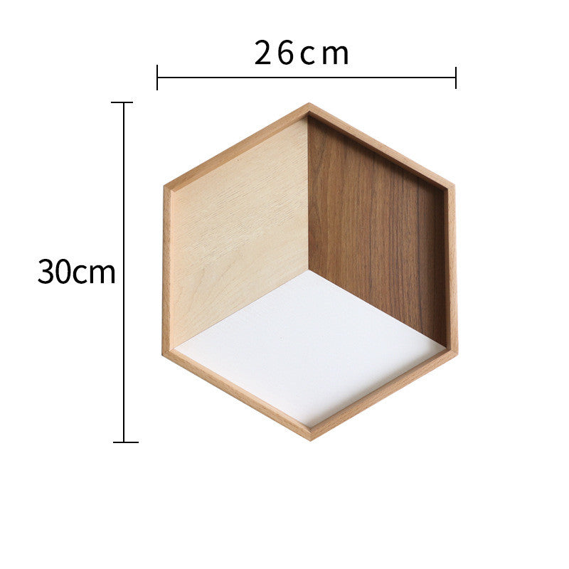 Nordic Rectangle and Hexagon Wooden Tray
