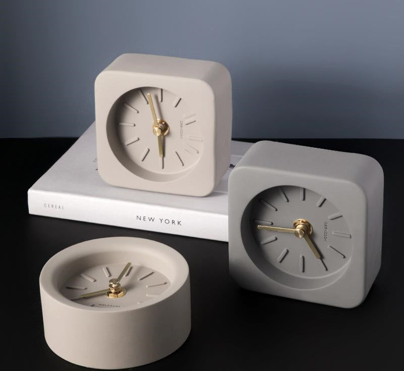 Living Room Cement Electronic Clock