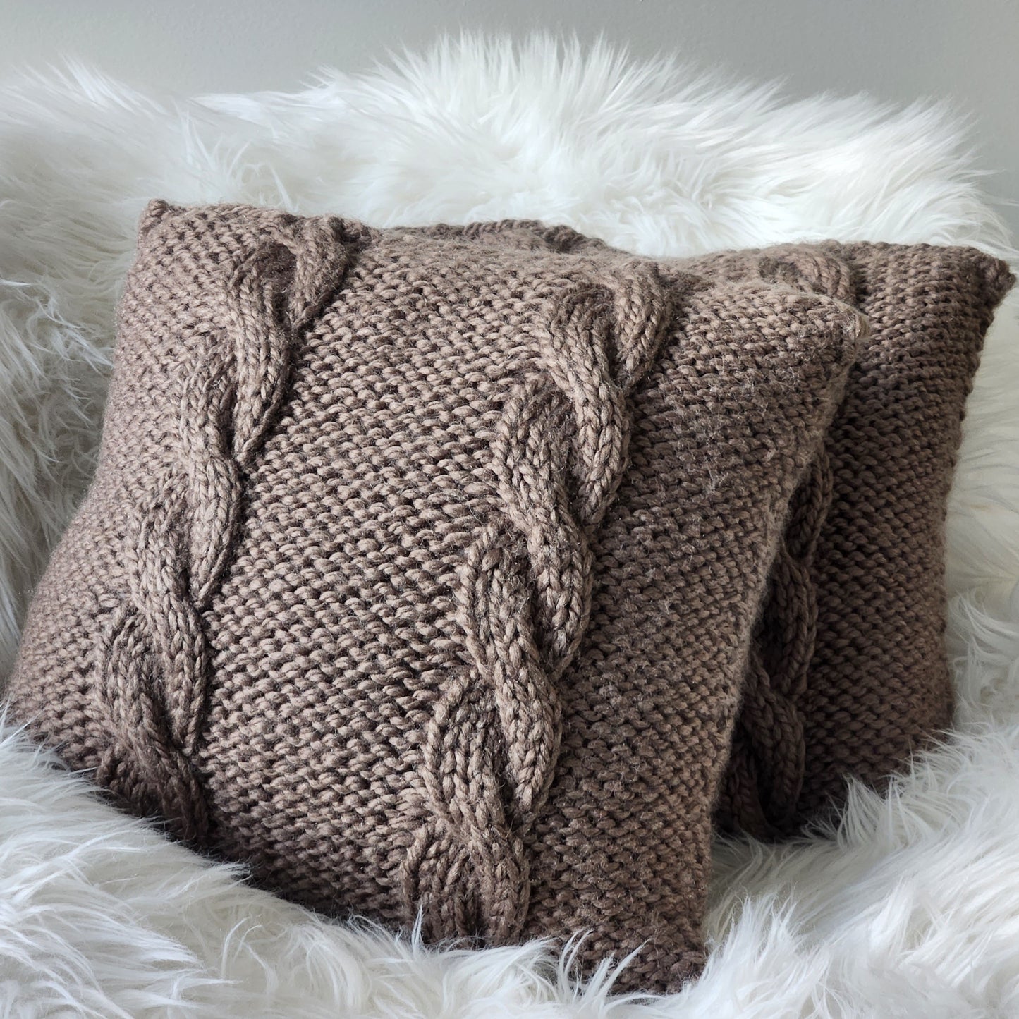 Luxury Hand-Knit Throw Pillow