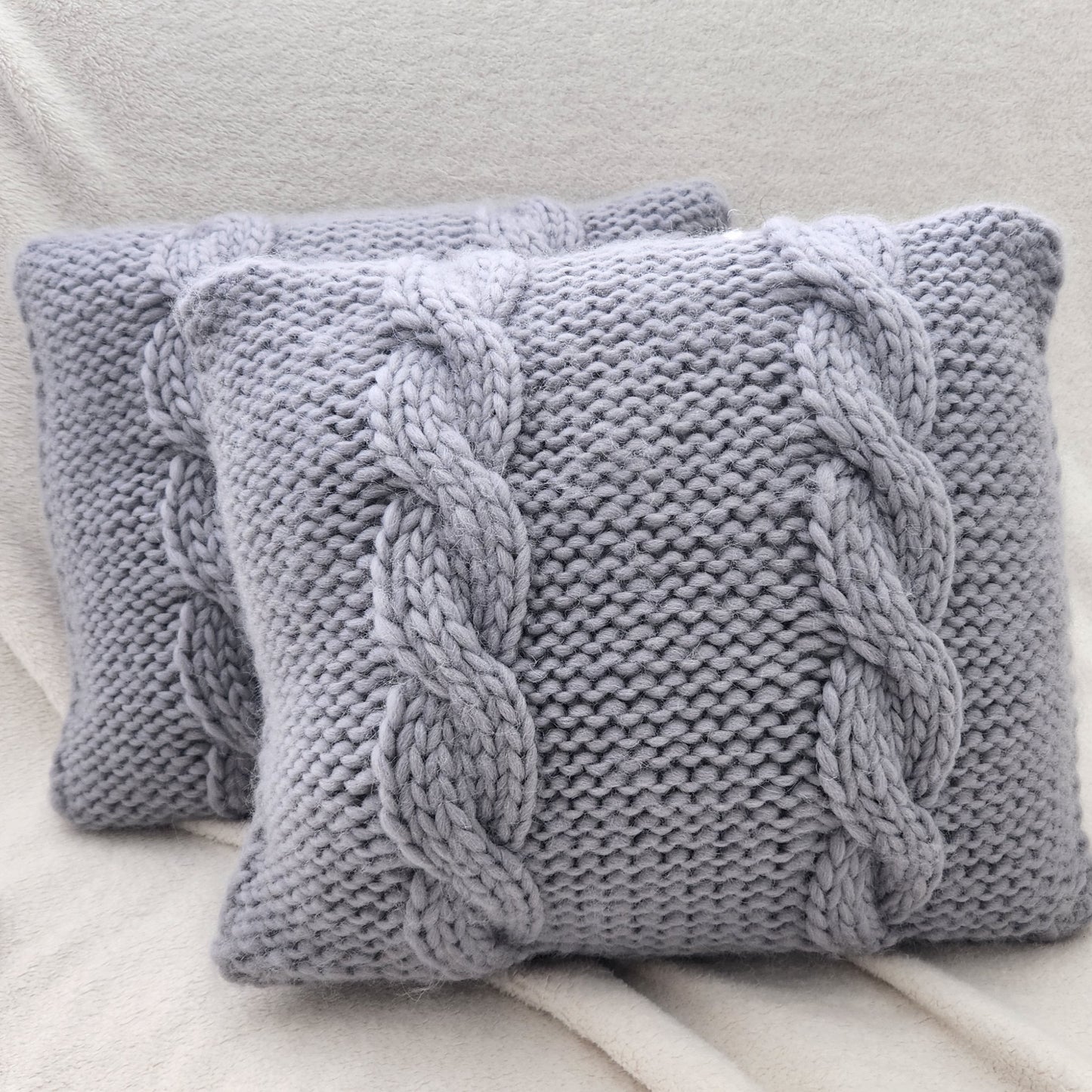 Luxury Hand-Knit Throw Pillow