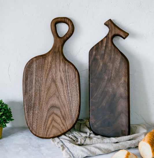 Black Walnut Whole Wood Chopping Board, Cheese or Bread Serving Board