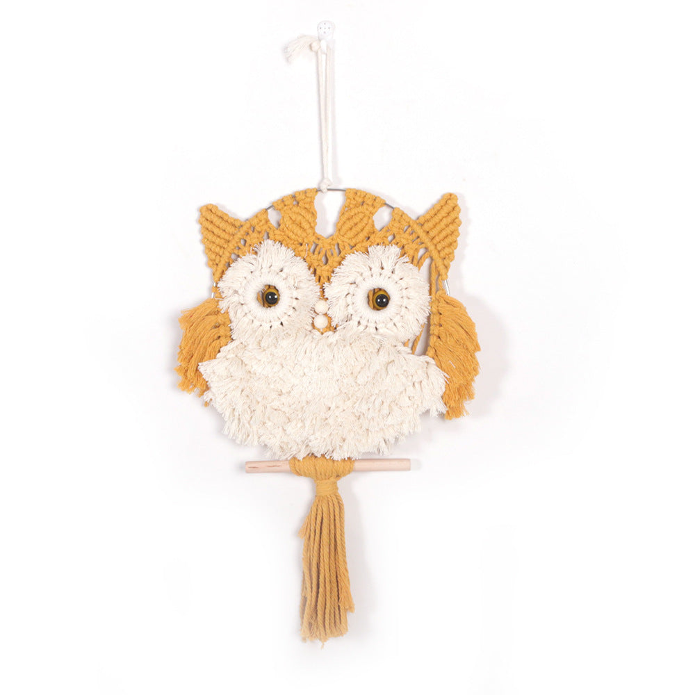Hand-woven Tapestry Owl Ornament