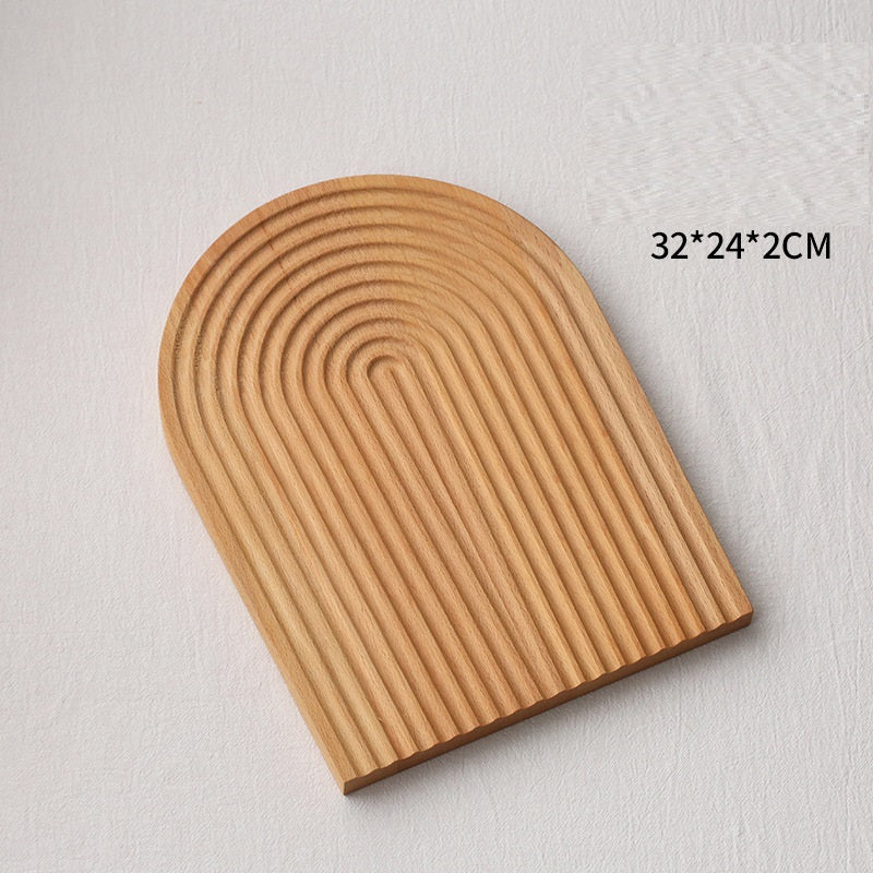 Geometric Solid Wood Decorative Tray